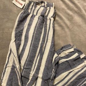 stripped long pants